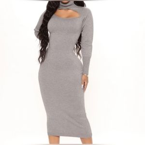 NWT FashionNova Cut Sweater Midi Dress